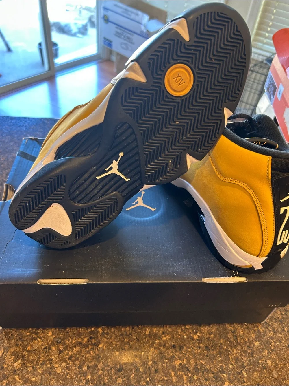 Jordan 14 Retro Low Sneakers - Yellow/White/Black